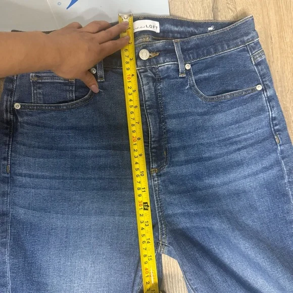 LOFT Denim Flare Wide-Leg Jeans - Picture 7 of 9